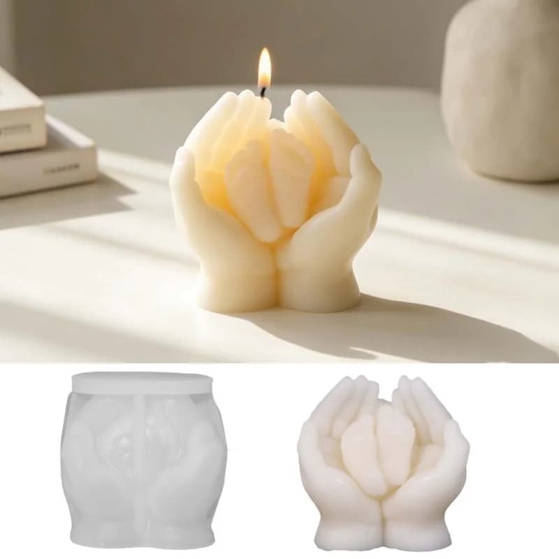 New Palm Shape Silicone Candle Mold DIY Hand And Foot Aromatherapy Soap Plaster Resin Molds Home Decoration Crafts Ornaments