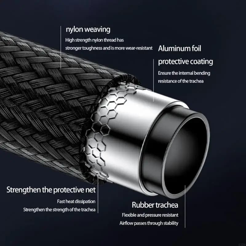 2025 Nuovo Gonfiatore Crisi Dense 60W Motore 16 Cilindri Metallo Cavo Gonfiaggio Veloce 20L/Min HA CONDOTTO Luce Per