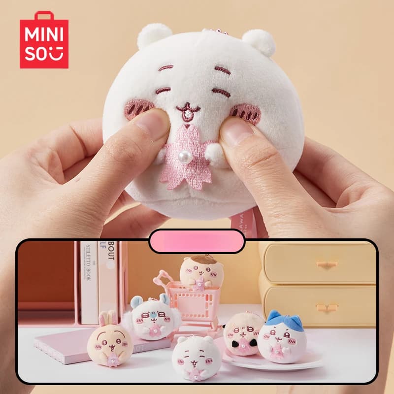 Cartoon Chiikawa Plush Doll Pendant Anime Hachiware Usagi Momonga Rakko Badge Keychain Backpack Accessories Toys Birthday Gift