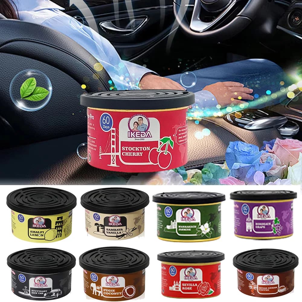Deodorante per auto Lattine organiche Eliminatore di odori Essenziale di lunga durata, fragranza forte per armadio domestico/auto