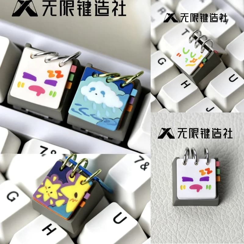 Wuxian Cute Calendar Resin Keycap Original Personalized Replaceable Single Esc For Mechanical Keyboard Ideal Gift For Adult