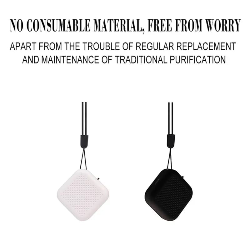 Purificatore d'aria portatile appeso al collo generatore di ioni negativi collana indossabile Purificatore Halter purificatore per collettore di polveri con ciondolo per auto