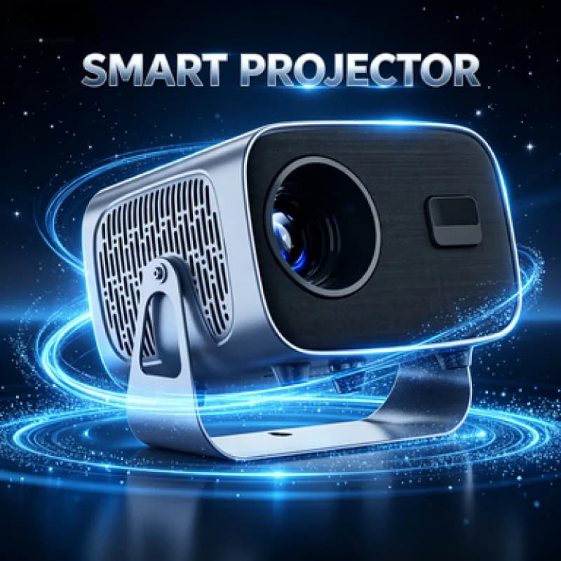 Nuova Generazione di Mini Proiettore A10 Aggiornato Full HD 720P, Supporta Riproduzione Video 1080P 4K, Proiettore Portatile per Home Theater