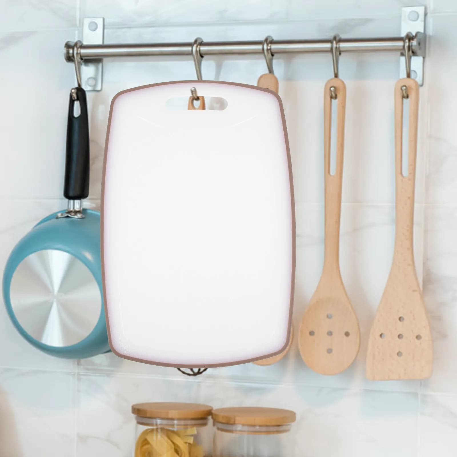 Tagliere Multifunzione in Plastica PE con Superficie Liscia ad Asciugatura Rapida per Uso Domestico in Cucina per Frutta Verdura Carne Pesce