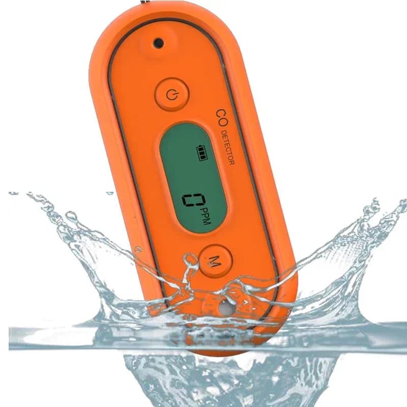 Rilevatore di gas industriale portatile per monossido di carbonio, allarme singolo per CO alimentato a batteria con sensore importato