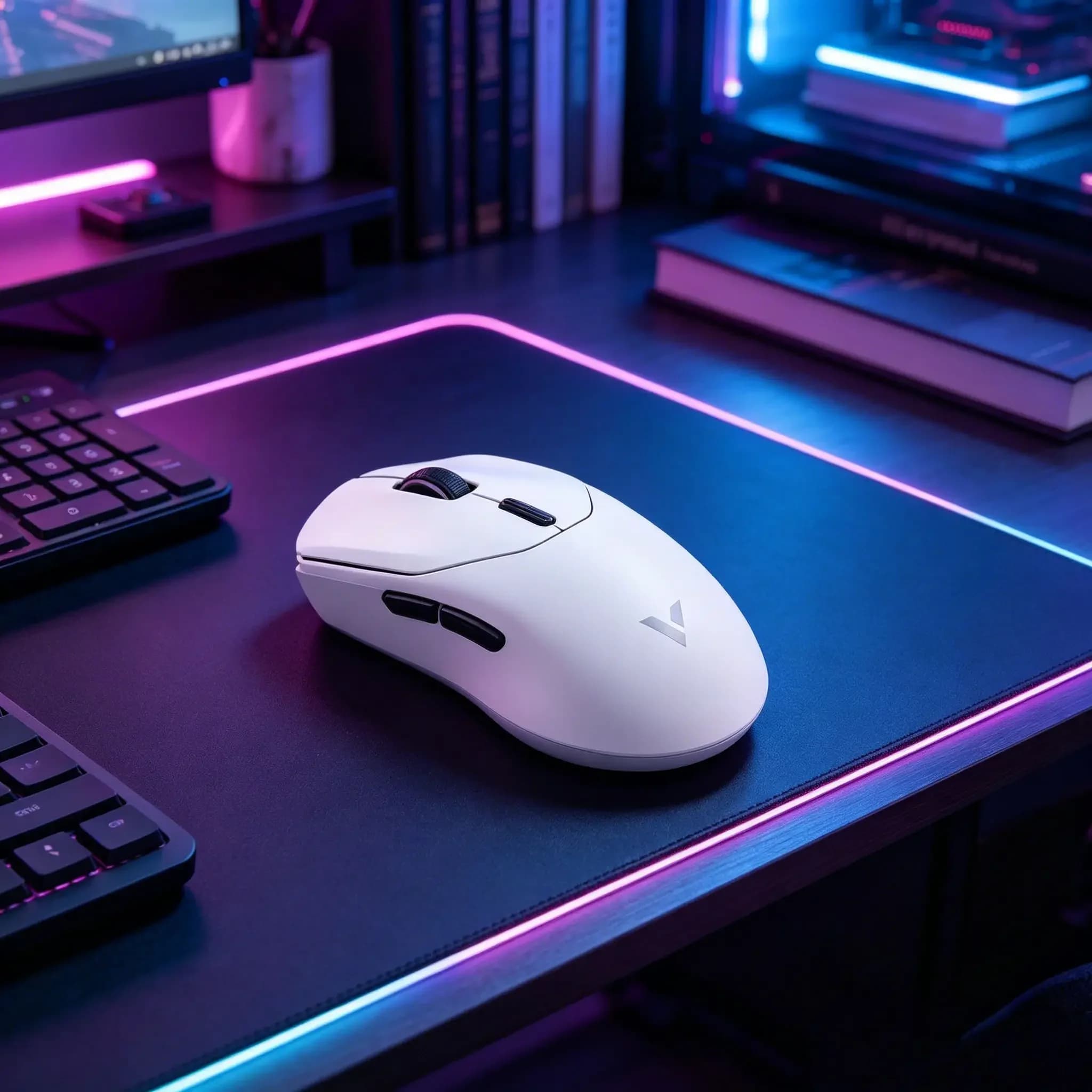 Mouse da Gaming Wireless Ultra-Leggero da 53g, Rapoo VT2 MAX Mouse per Esports con Frequenza di Aggiornamento 8K, Sensore Ottico Ergonomico per PC e Laptop