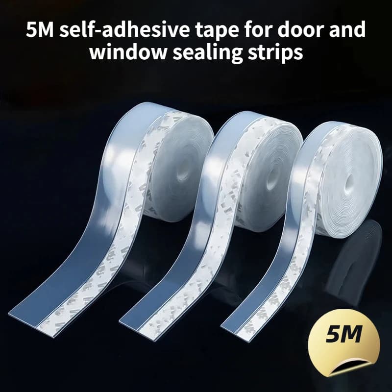 Nastro autoadesivo antivento per porte e finestre da 5 m, che può prevenire la polvere, sigillare e isolare acusticamente.