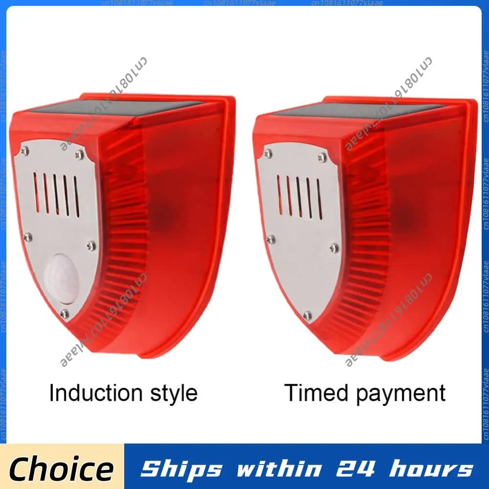 Warning Loud Solar Strobe Light with Motion Sensor Strobe Light Warning Lamp Alarm System for Home Villa Farm Barn Yard