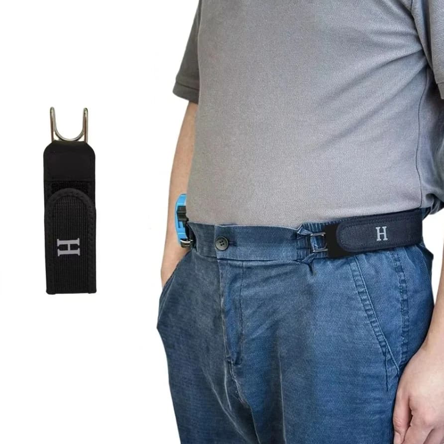 Cintura Elastica Tattica con Gancio in Metallo, Design Invisibile Senza Fibbia, Morbida e Regolabile, Supporto Elastico di Grado Tattico