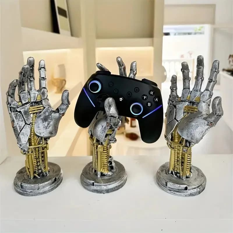 Espositore da tavolo con supporto per cuffie per controller di gioco meccanico Cyberpunk con per l'arredamento della stanza