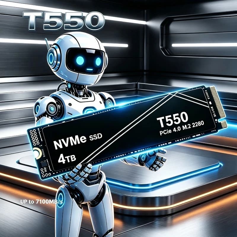 Gaming PC Laptop New T550 Portable SSD 1TB 2TB 4TB PCIe 4.0 Gen4 Performance NVMe External Solid State Drive