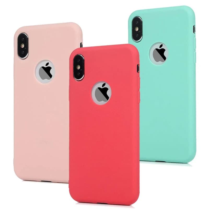 Frosted Silicone Candy Cover For iPhone X Xr Xs Max 12 mini 11 Pro Max 6 6S 7 8 Plus SE 2020 Flexible Gel Phone Protector Cases