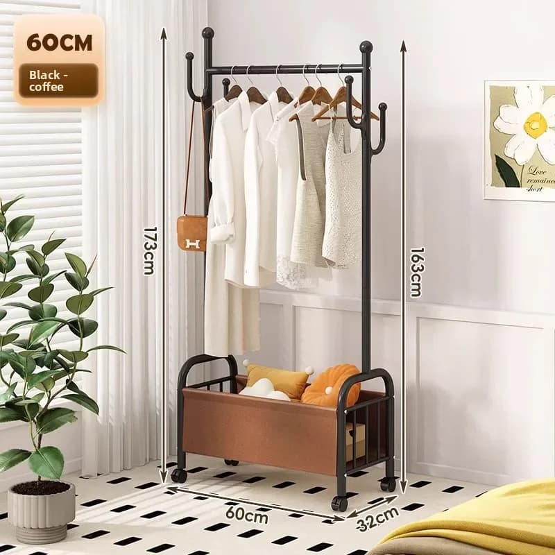 Appendiabiti multifunzionale da terra per dormitorio, stendibiancheria angolare per ingresso/corridoio domestico