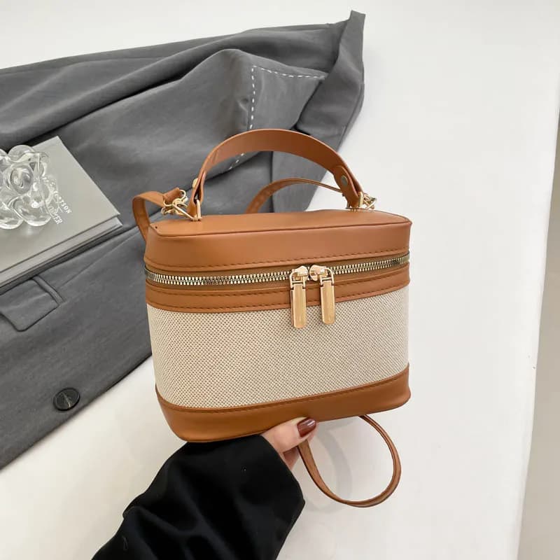Nuova borsa di fascia alta versione coreana, borsa a tracolla a contrasto impiombata per donna, borse a tracolla versatili