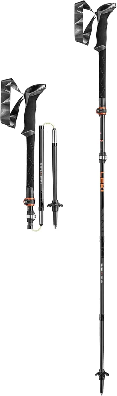 Trekking sticks Foldable in Carbon - Lightweight and Adjustable Sticks for Open Excursions and Adventures