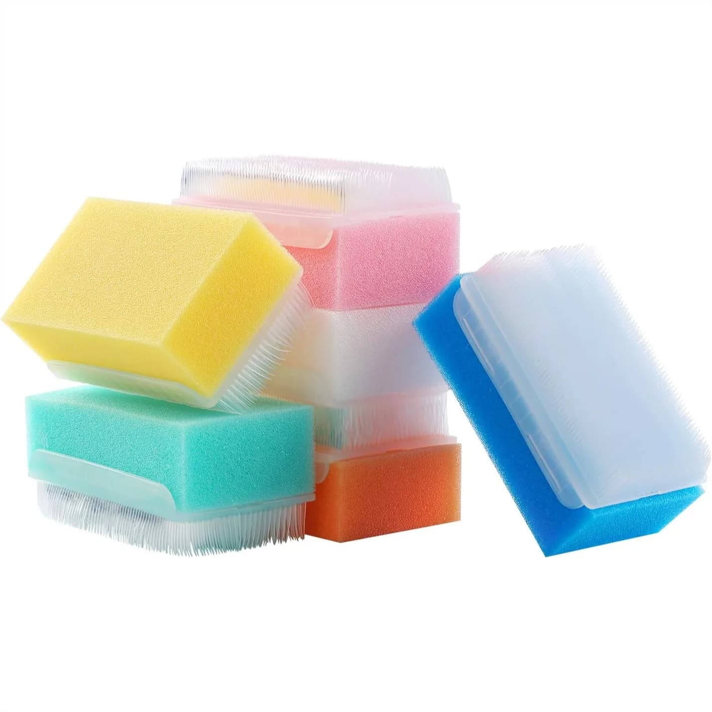 Set di 6 Spugne per il Bagnetto del Bambino, per la Pulizia di Corpo e Cuoio Capelluto, Delicate sulla Pelle Sensibile di Neonati e Bambini, Ottima Sensazione Sensoriale