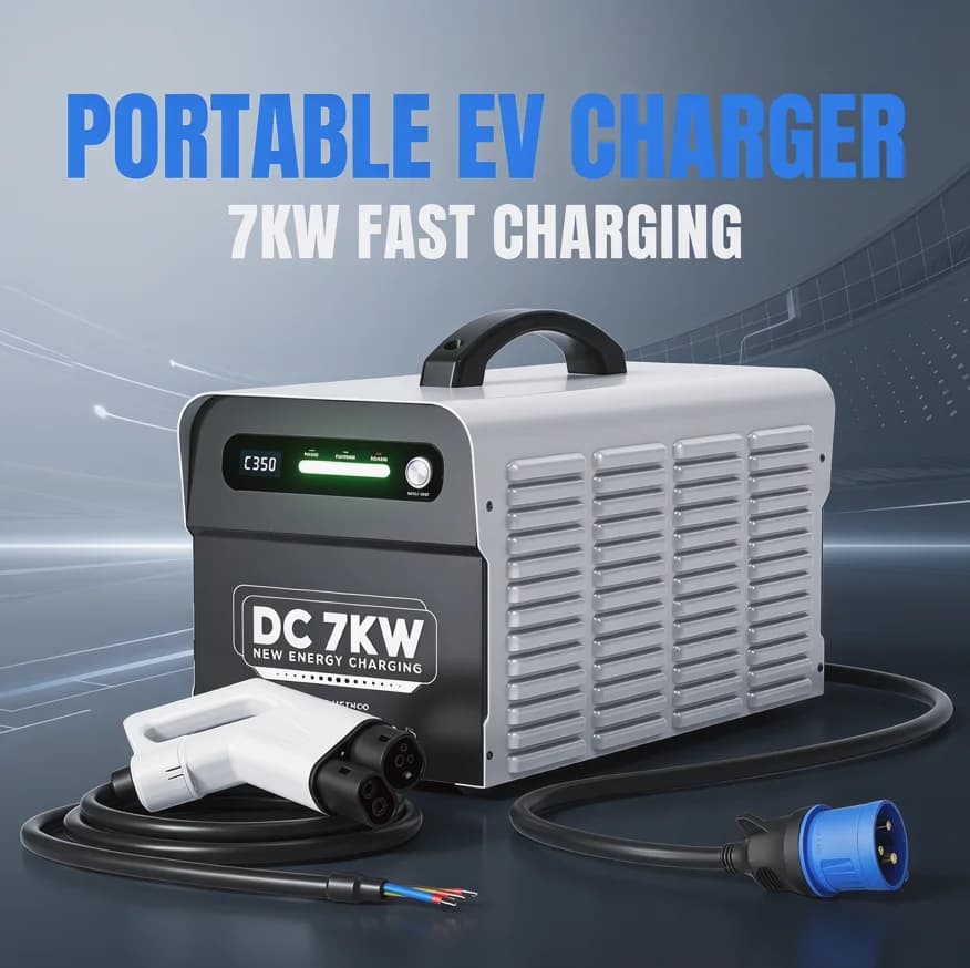 Portable 7Kw DC Charger GBT CCS2 EV ID4 Compatible 220V DC Charging Station for Cars