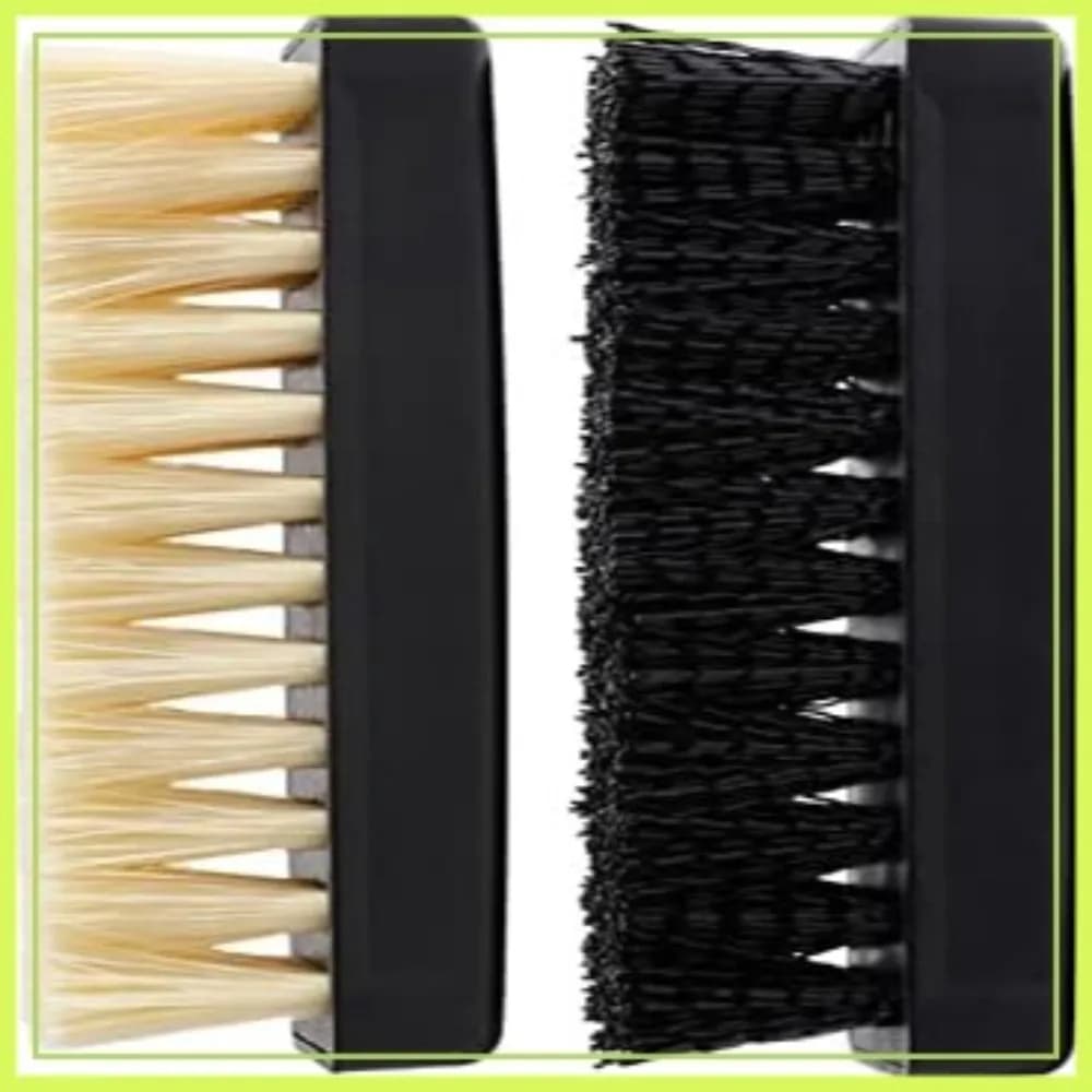 Set di 2 Spazzole Professionali per la Pulizia delle Scarpe con Setole Morbide e Dure per Pelle e Cura Quotidiana