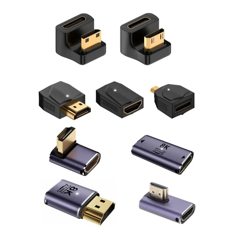 Adapter compatible with Mini HDMI/compatible with HDMI/Micro HDMI for Portable Monitor PS4 HDTV