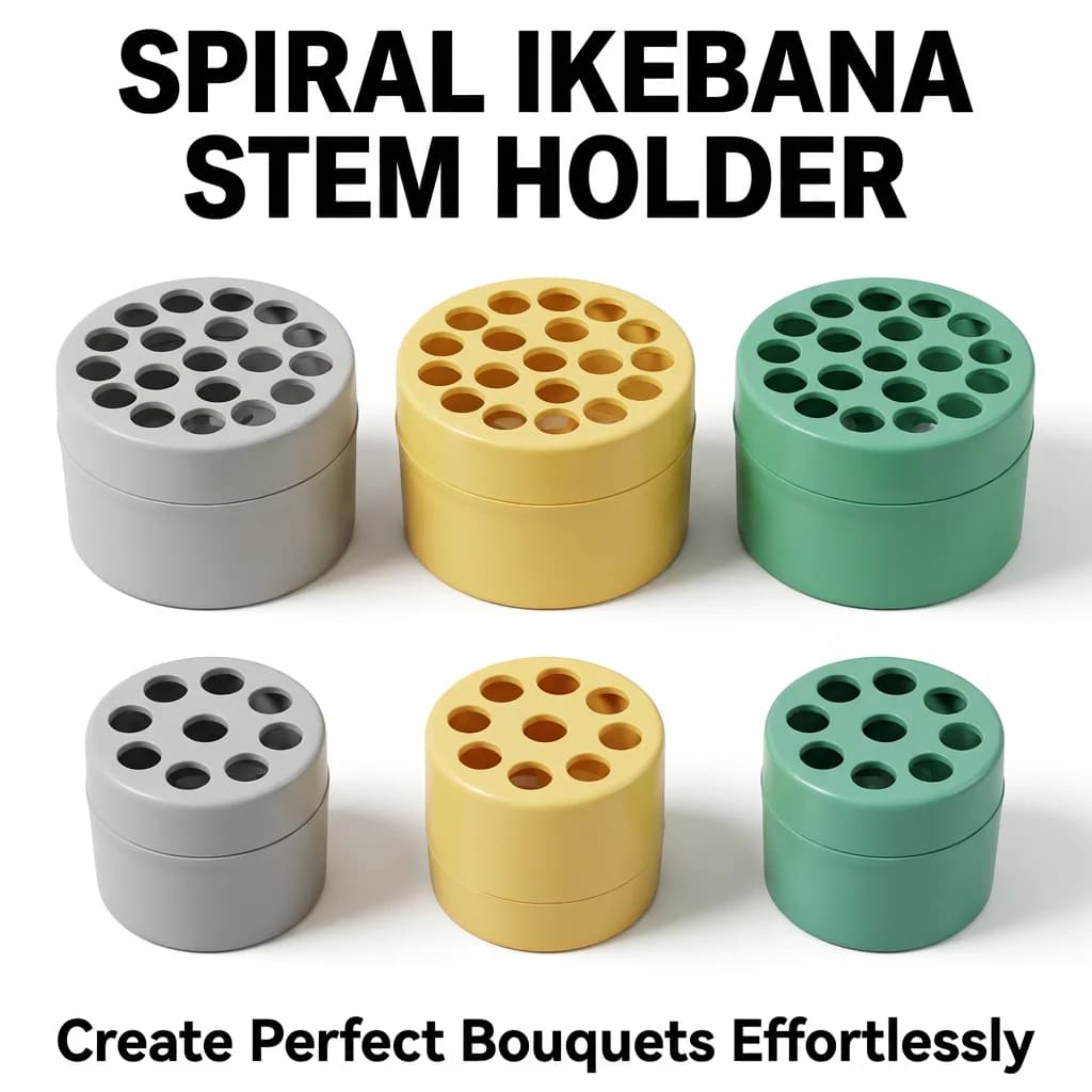Plastic bonsai flower arranging tool, flower pot fixing device, floral bouquet hand-held spiral floral art floor assistant