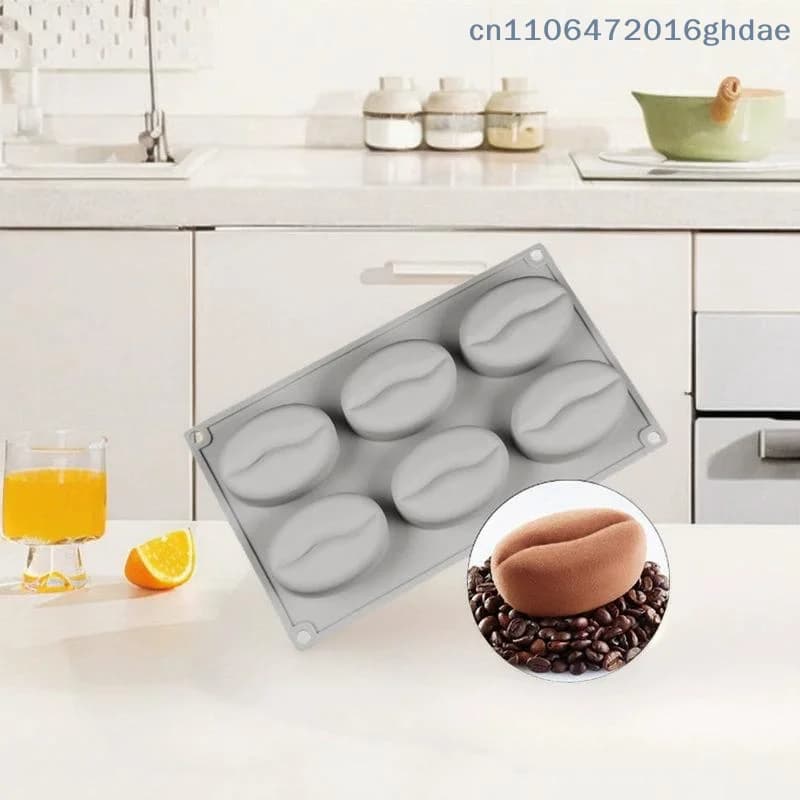 （Summer6）1 Pc Coffee Bean Shape Cake Silicone Mold For DIY Bread Chocolate Dessert Brownies Baking Mould