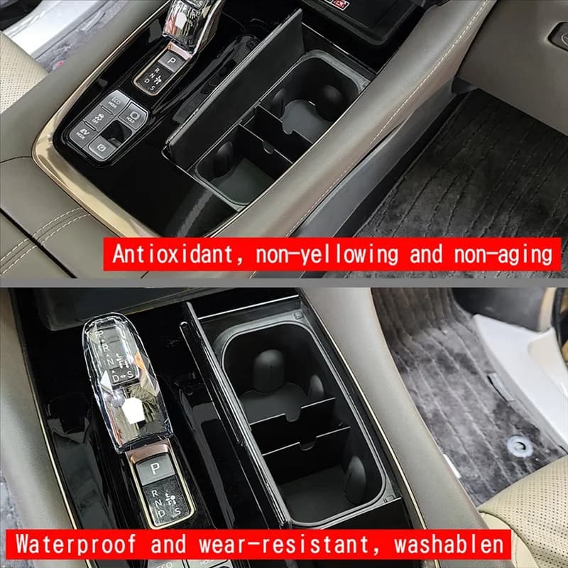 A57E-Car Center Console Scatola portaoggetti portabicchieri in silicone per Toyota Alphard Vellfire 40 Series 2024 LHD