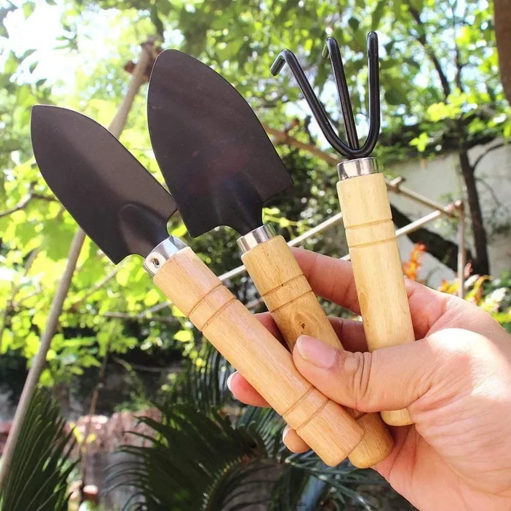 3Pcs/Set Mini Garden Tool Set Small Size Indoor Plant Care Digging Weeding Flower Pot Cactus Vegetable Care Equipment