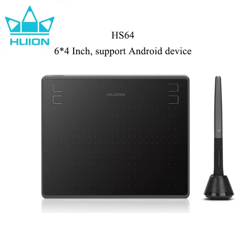 Huion HS64 6x4 pollici tavoletta grafica tavoletta da disegno ultrasottile Tablet con penna senza batteria PW100 tasti di stampa personalizzati supporto Android