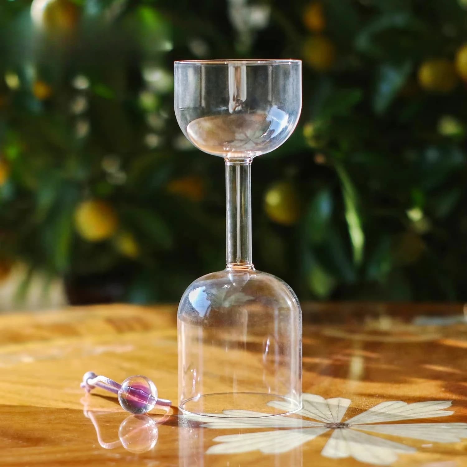 Mini Double-Headed Holy Grail Crystal Singing Bowl Crystal Meditation Sound Healing Kit