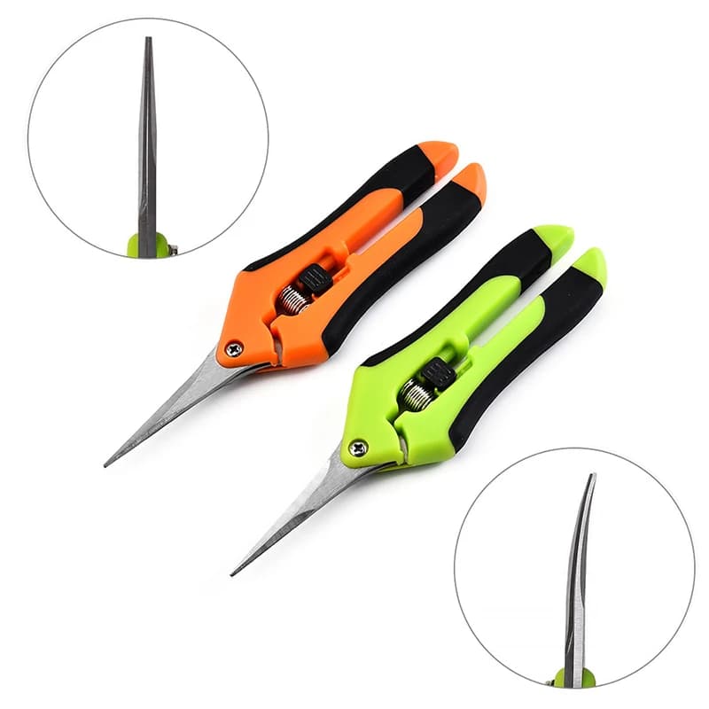 1PC Garden pruning shears Stainless steel pot harvester Fruit shears Pot pruning scissors for domestic use Straight elbow pruning tool
