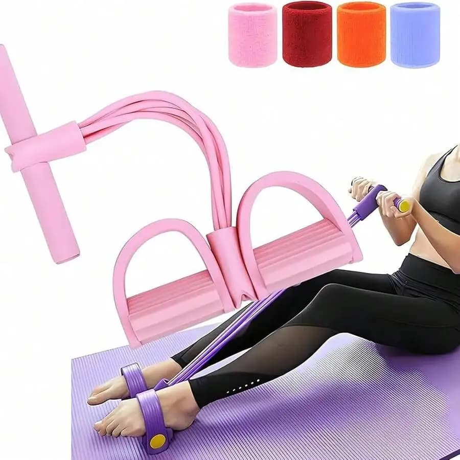 Endurance Training Brake, New Model 2025, 21 Bands of Resistance - 8-pipe Pedal Cable Puller, Footwear Resistance Band for Cable, Multifunction Pedal Pedal Resistance Band for Sit-up