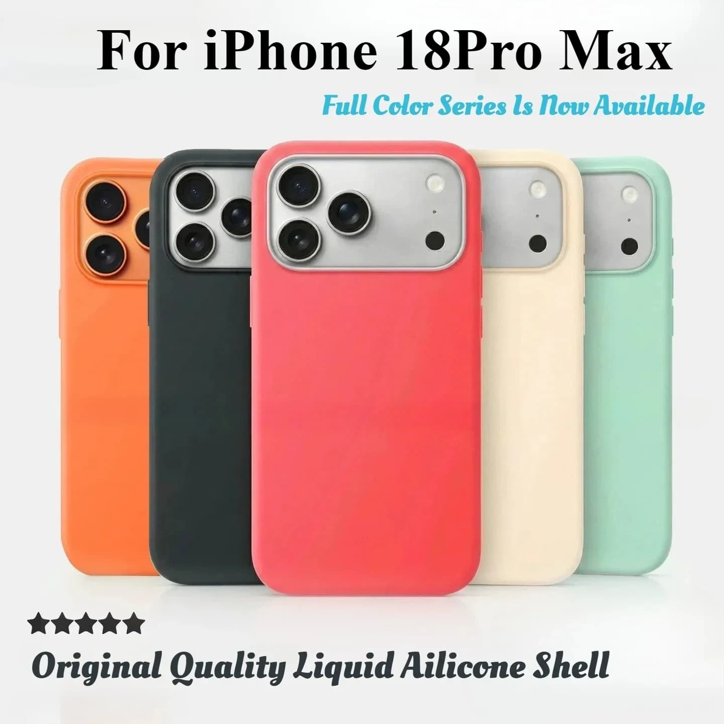High Quality Liquid Silicone Official Case for IPhone 18 17 Pro Max 17E Air 16 15 14 13 Anti-drop Full Protect Cover with Box