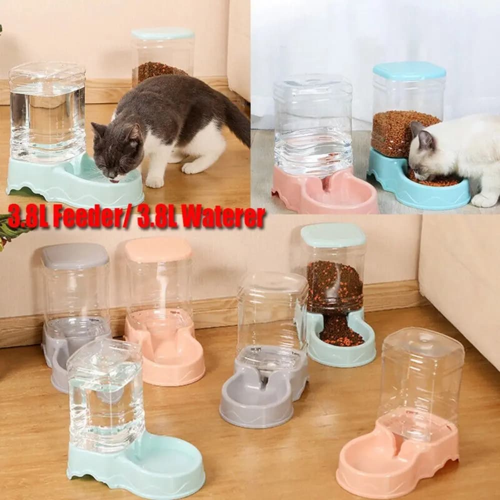 Automatico per acqua per cani che beve cibo per gatti ciotola per cani ad angolo mangiatoia per animali Dispenser di cibo per cani ciotola per bere
