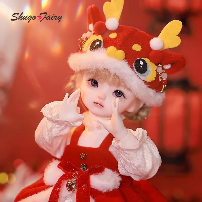 Salvio Bjd Doll 1/6 DunDun May Wandy New Year Drago Rosso Reborn Blythe Sfera in resina snodata FullsetA Bambole d'arte per ragazze Shugafairy