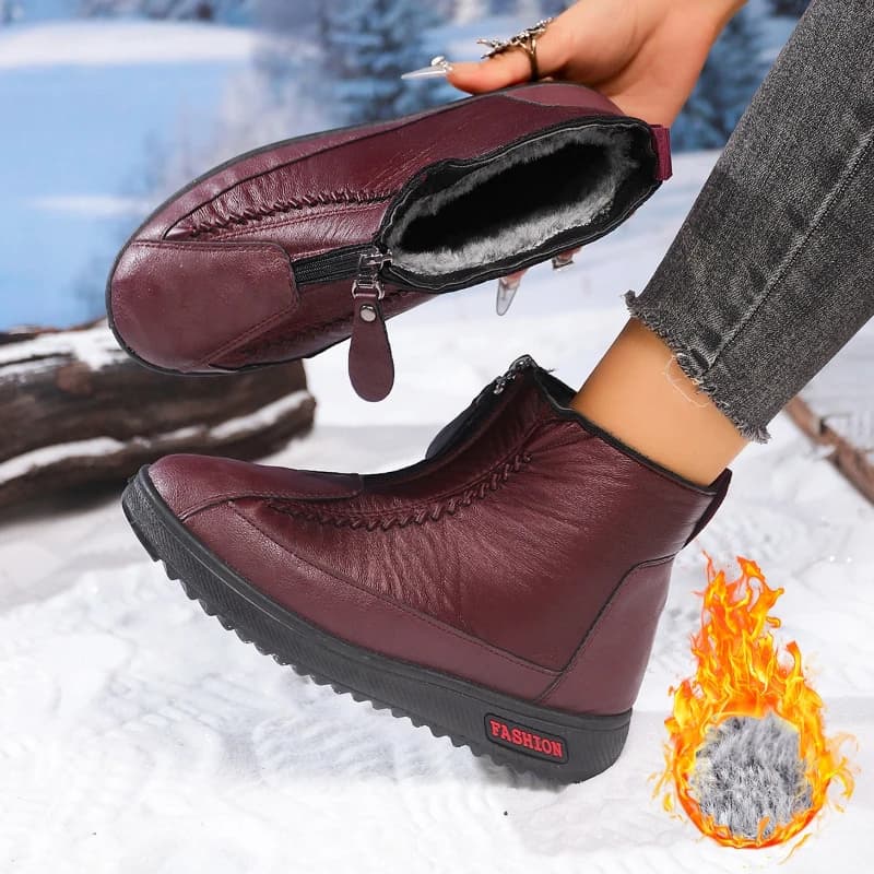 2025 Stivali corti invernali spessi e caldi Scarpe da donna comode con suola morbida Stivali da donna impermeabili antiscivolo per esterni alla moda
