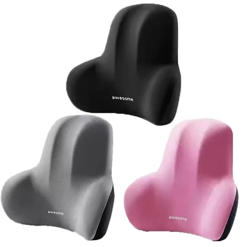 LUSQI Cuscino ergonomico per supporto lombare in memory foam, per alleviare il dolore, per sedia da ufficio, sedile auto, casa
