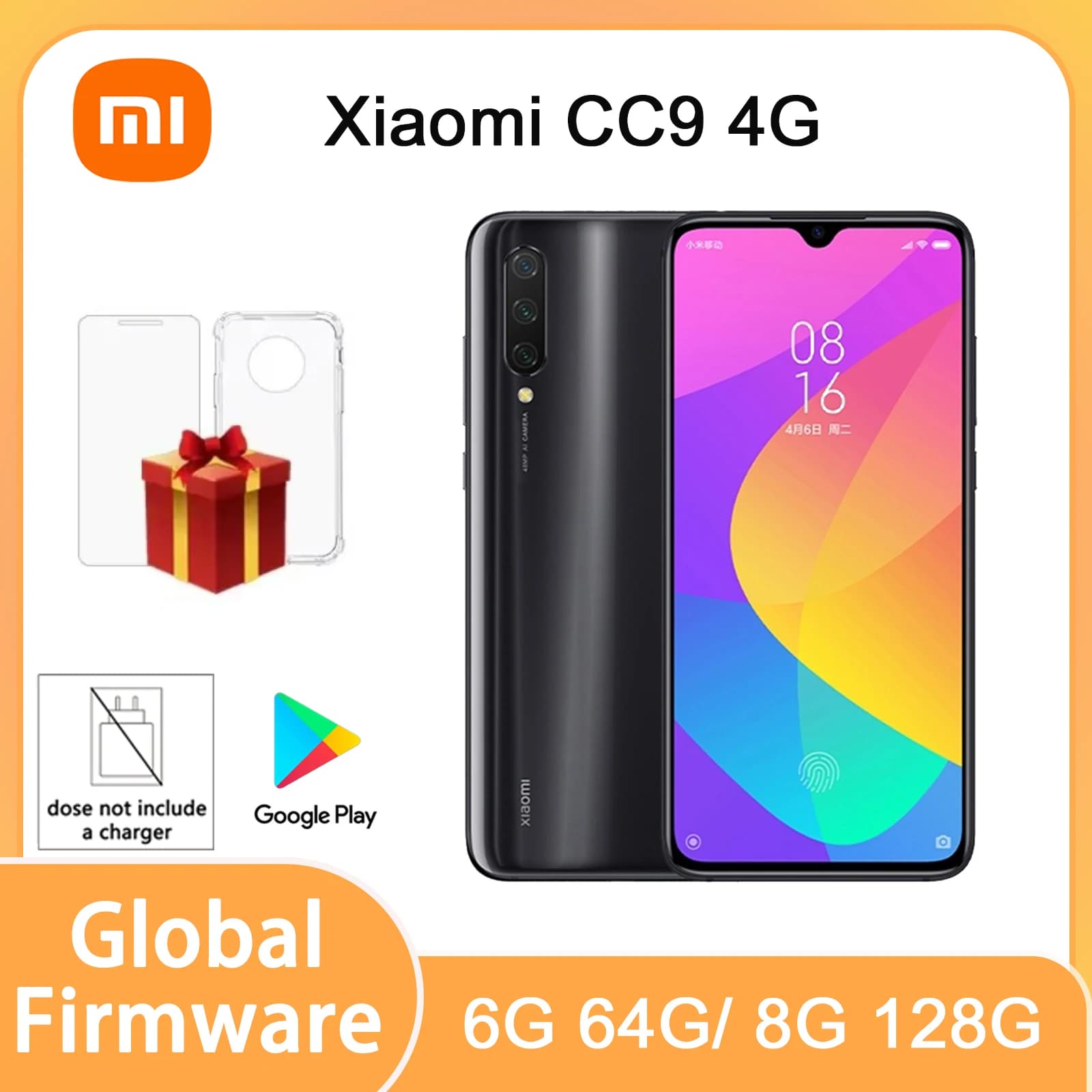 Smartphone Xiaomi 9 Lite / cc9 4G Fast Charging, Snapdragon 710, 48 MP+32 MP 18W Original Global firmware used phone no charger