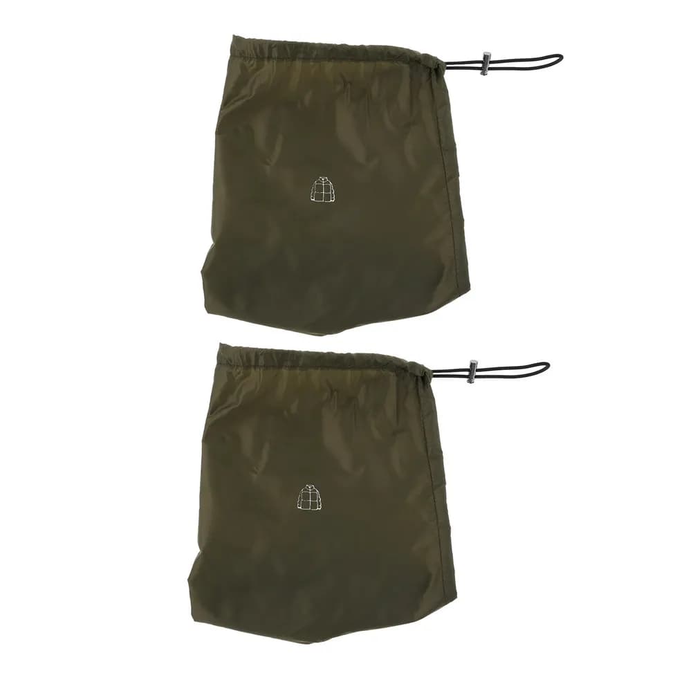 2Pcs Outdoor Camping Down Jacket Storage Bag Waterproof Nylon Compression Sack Drawstring Closure Hiking Travel Laundry Dirty