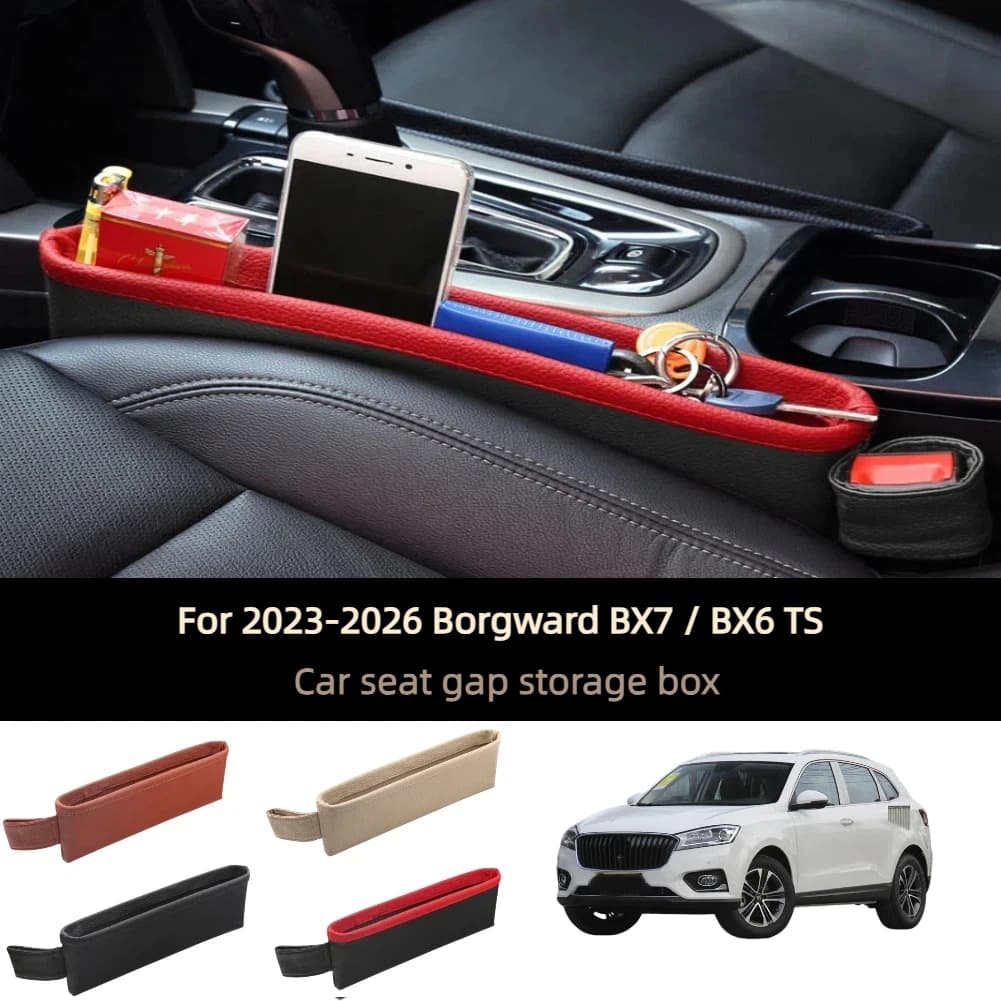 Set di 2 Organizzatori per Sedili Auto, Scatola Portaoggetti in Pelle per Borgward BX7 / BX6 TS 2023-2026