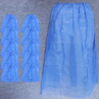 10 pcs Disposable Bathroom Apron Blue Fabric Nonwoven Fabric for Spa and Beauty, Light Shower Towel Foldable for Women, Bathroom Accessories