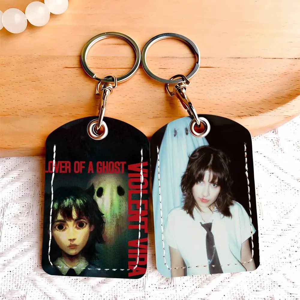 Singer VIOLENT VIRA Music Lover of a Ghost Card Holder Keychain Key Ring Door Lock Access Protective Case For Security Gift
