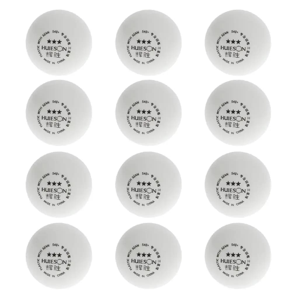 Professional Table Tennis Balls 3 Star ABS 40 Plus White Training Ping Pong for Practice Match Set of 12