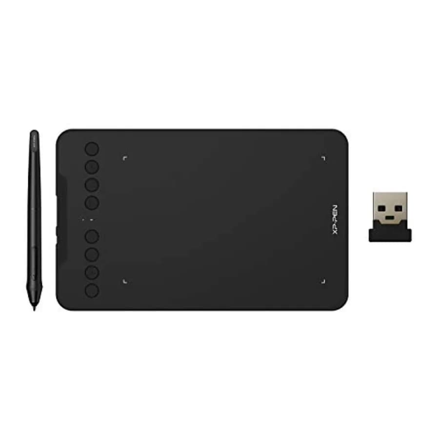 Tavoletta Grafica Wireless Deco miniW con Penna e 8192 Livelli di Pressione x 4, Tablet per Artisti per Insegnamento Online/E-learning