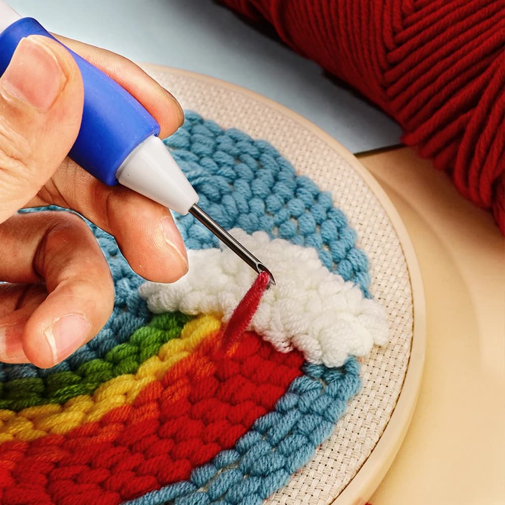 Adjustable Punch Needle Set Embroidery Pen Rug Hooking Poke Needle Tool DIY Embroidery Cross Stitch Handmade Craft for Beginner