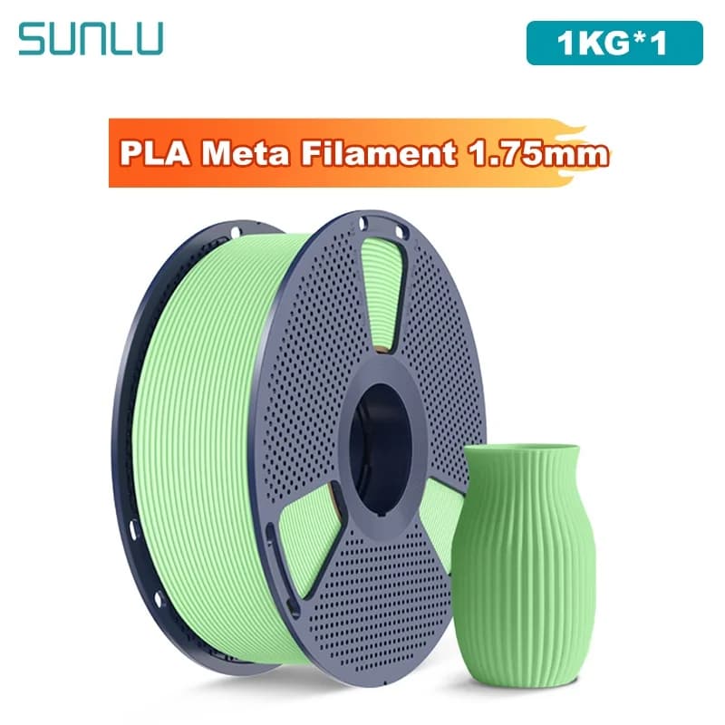 SUNLU 1KG PLA Meta 3D Printer Filament 1.75 mm 1000 g (2.2 pounds) Prewashed Filament without knots Suitable for most FDM printers
