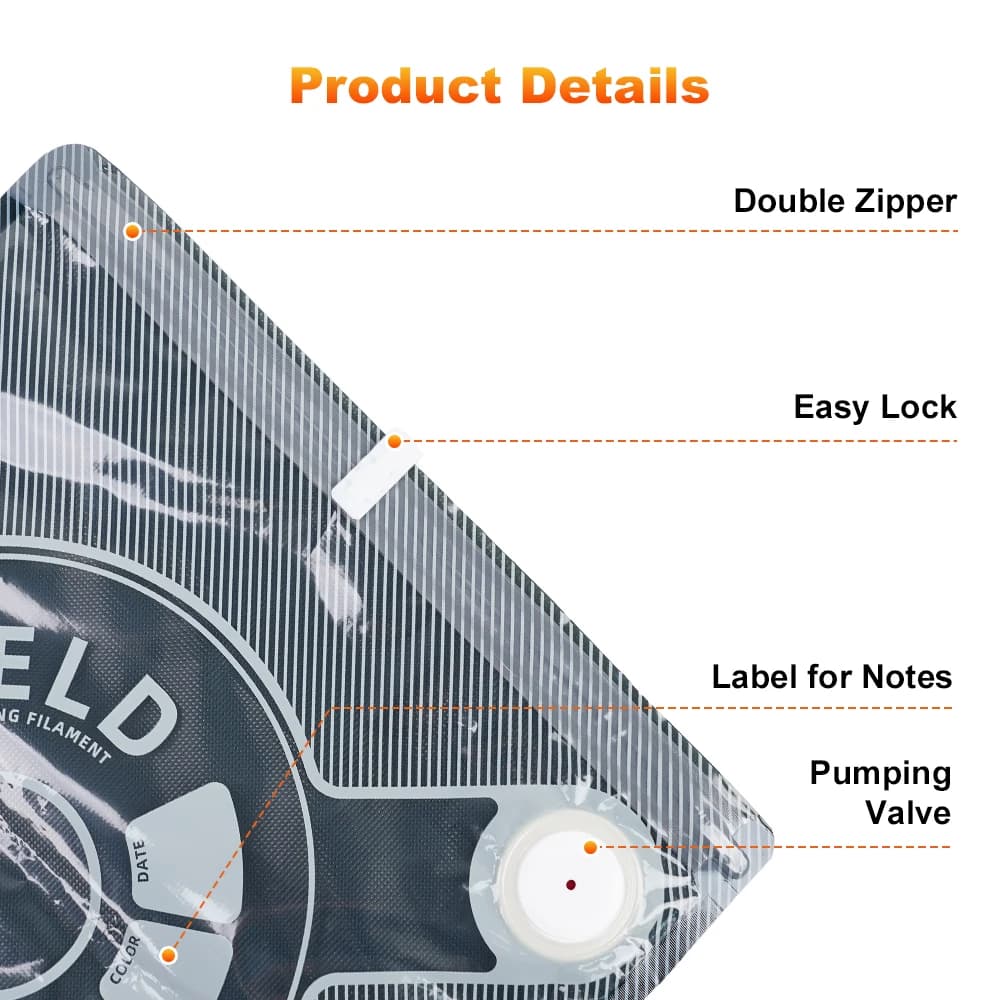 2.0 Upgraded Filament Storage Bag PLA ABS PETG Vacuum Bag Dryer Filament Safekeep Humidity Resistant Strong Seal 3D Filament 3D！