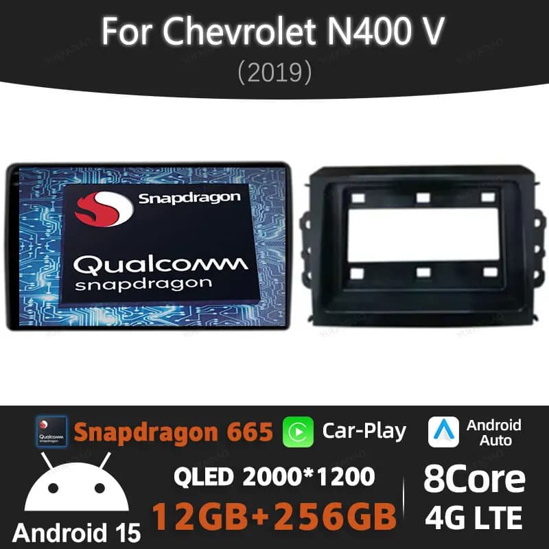 Android 15 Autoradio Per Wuling Hongguang V Per Chevrolet N400 V 2019 GPS NAVI 2DIN 4G LTE 5G WIFI QLED Lettore Video Multimediale
