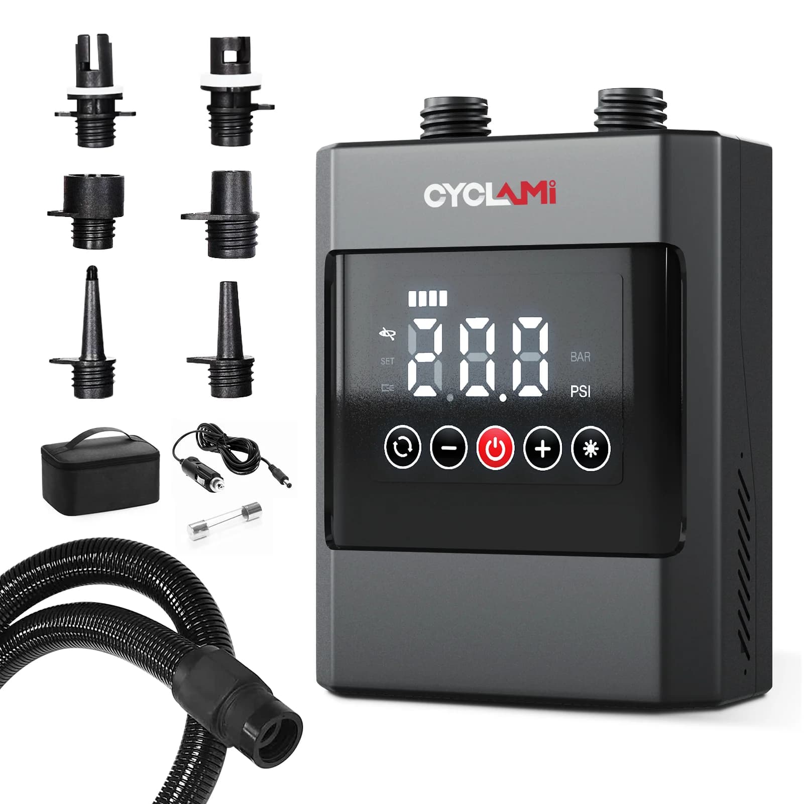 CYCLAMI 20PSI SUP pompa elettrica ricaricabile 12000mAh batteria gonfiatore ad aria sgonfiabile per surf Paddle Board barca Kayak