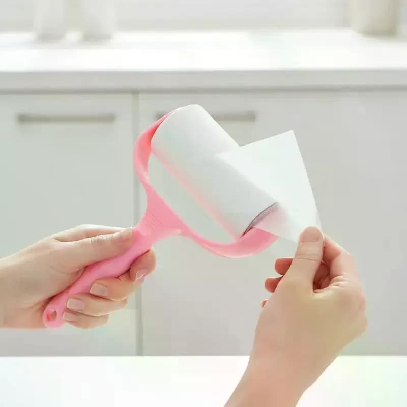 Lint Roller Sticky Lint Cleaner Tool with 3 Refills Extra Sticky for Pet Hair Clothes Furniture Car Seat Use