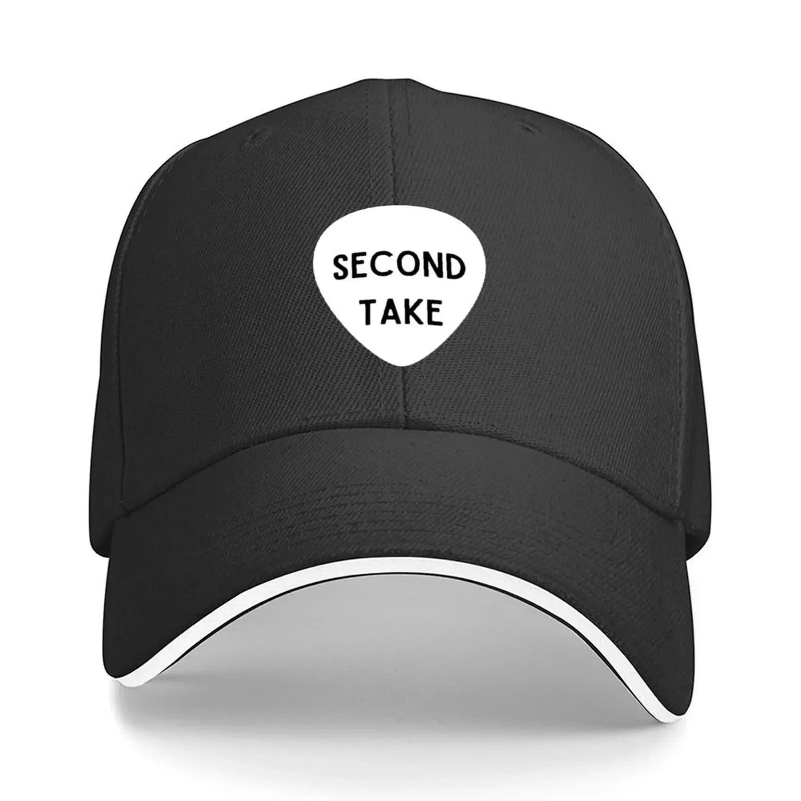 New White Guitar Pick Logo Baseball Cap Luxury Woman Cap Anime Hat Hat Man For The Sun Hat Beach Women's Beach Men's